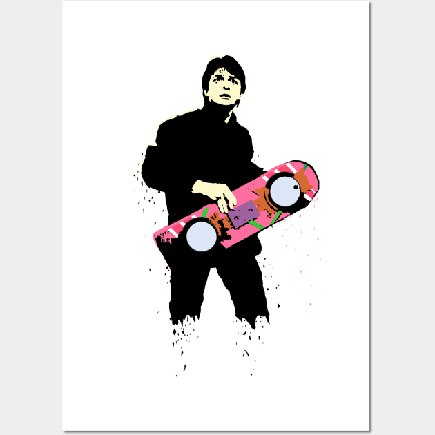 Back to the future Marty Mcfly Hover board Wall Art by POPITONTHEWALL